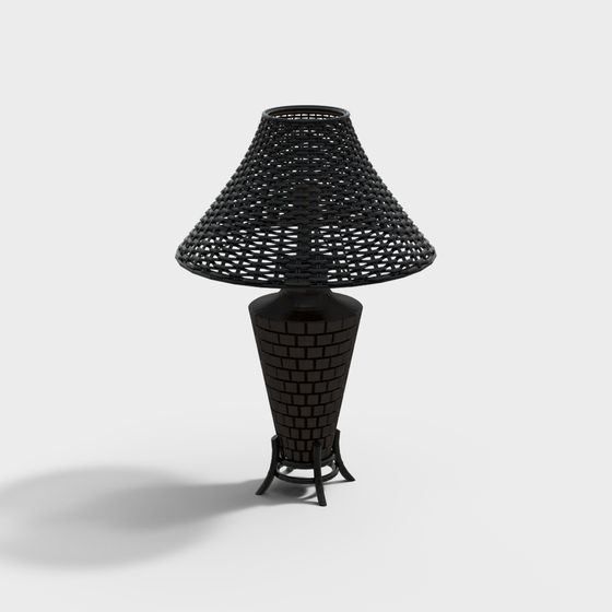 Stylish Low-Polygon Table Lamp 3D model