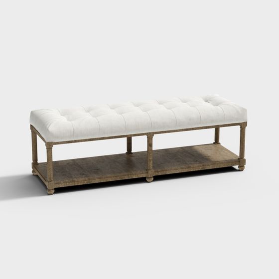 Classic Bench 3D Model
