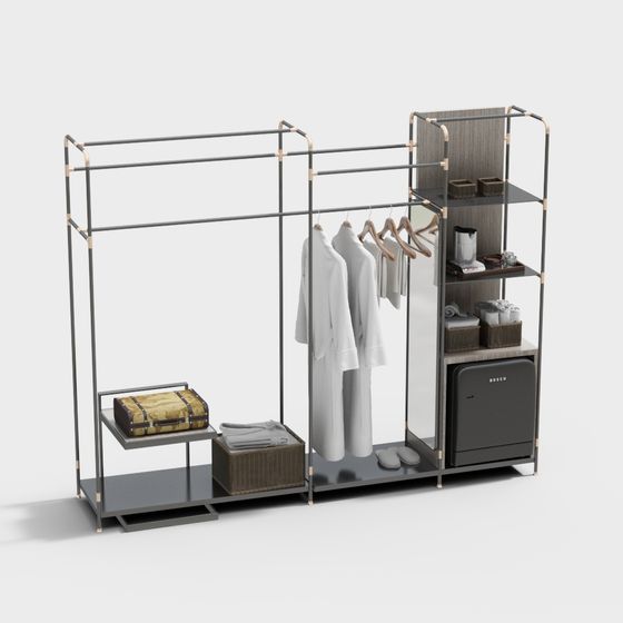 Modern Minimalist Multifunctional Closet 3D model