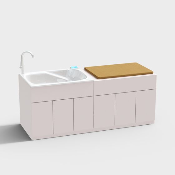 Urban Laundry Station 3D model for Creative Projects