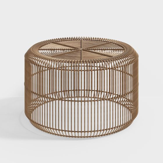Stylish Woven Round Table 3D model for Modern Spaces
