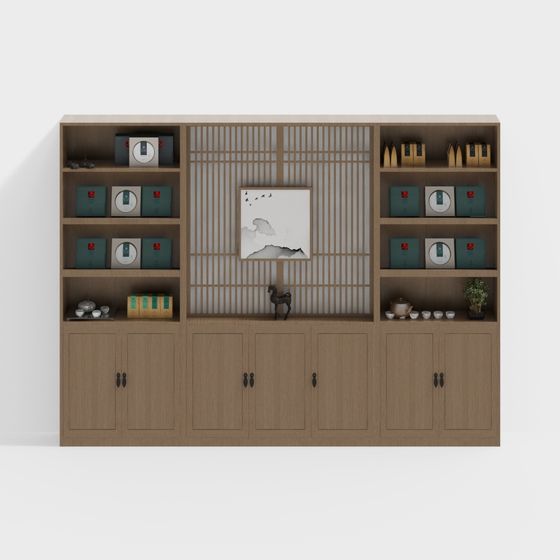 Tea Room Display Cabinet 3D Model