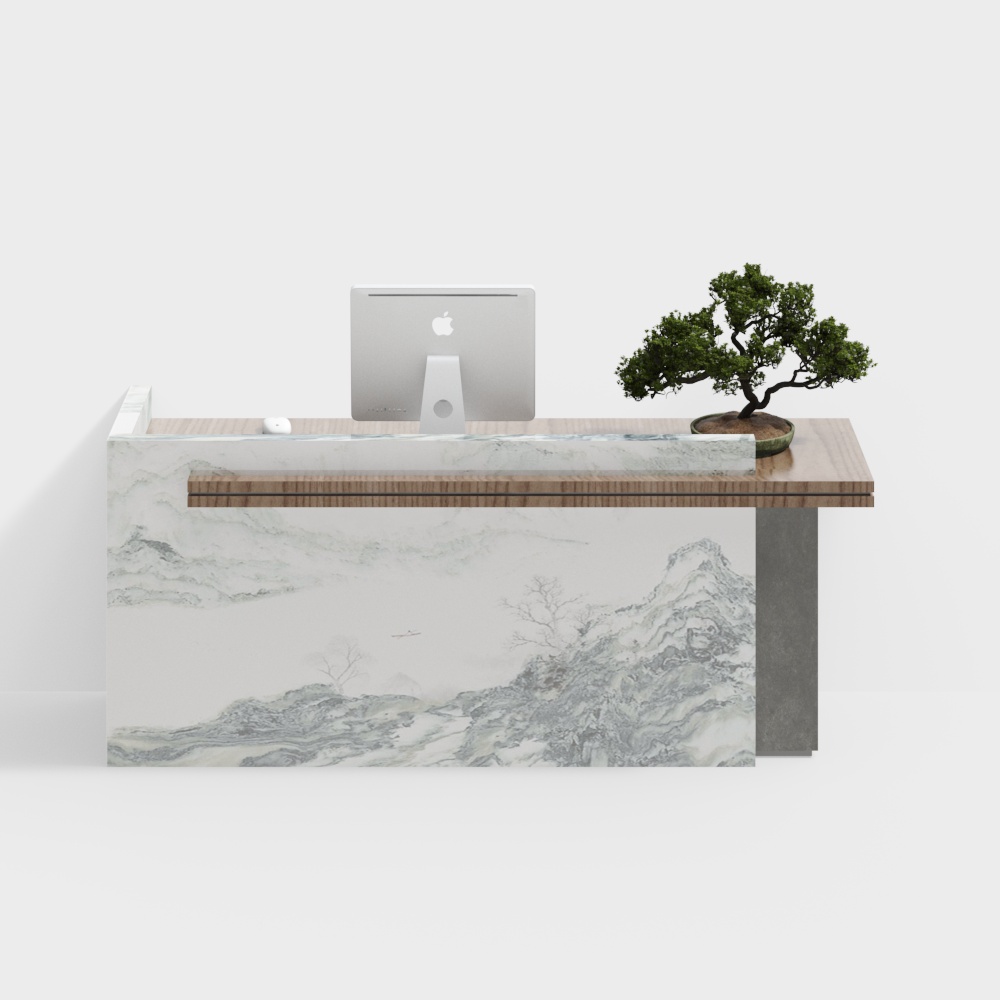 Consultation and registration front desk in the lobby of the Traditional Chinese Medicine Center