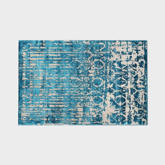 Blue Maze Carpet Low-Poly 3D model for Creative Projects