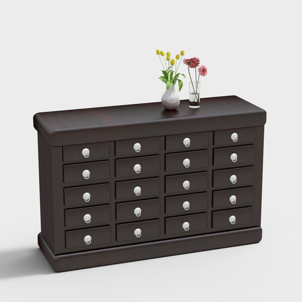 Chinese medicine cabinet in pharmacy of traditional Chinese medicine hospital