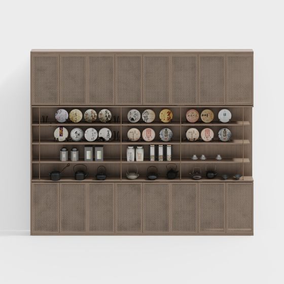 Stunning 3D Model of Tea Room Display Cabinet