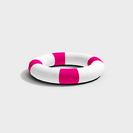 Realistic Pink Lifebuoy Ring 3D model