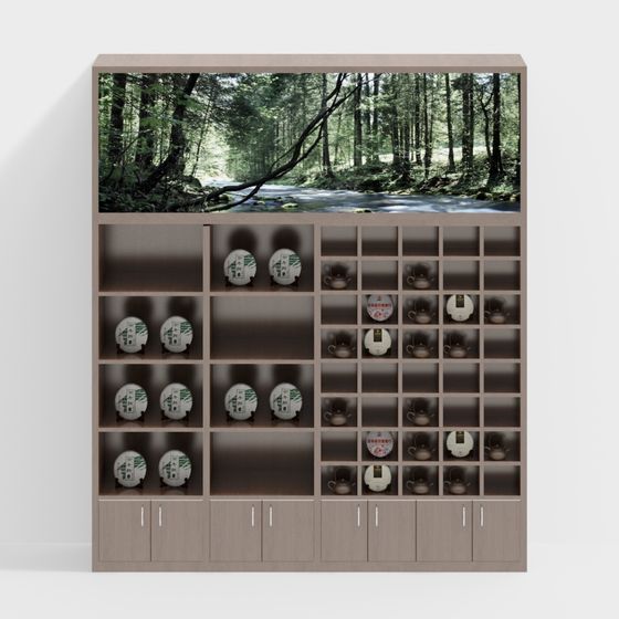 Forest Stream Display Cabinet 3D model