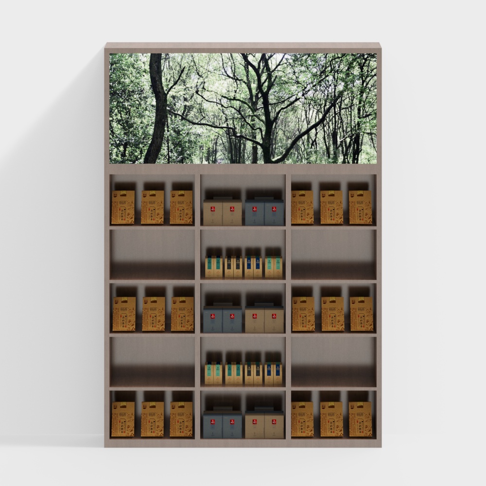 Tea store wall tea cabinet