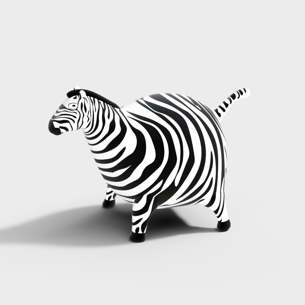 High-Detail Zebra 3D Model for Creative Projects
