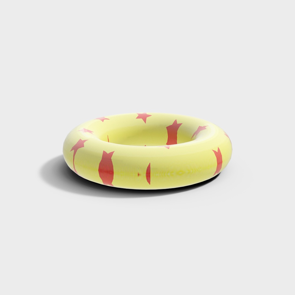 Colorful Low-Poly Ring 3D Model – Vibrant Geometric Design