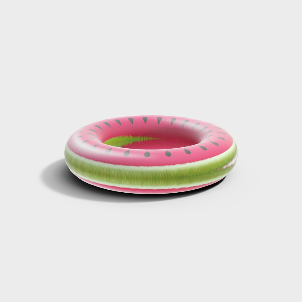 Watermelon Pool Float 3D Model – Low-Poly Summer Asset