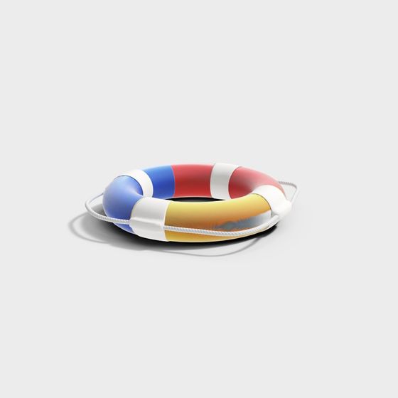 Colorful Nautical Lifebuoy 3D model