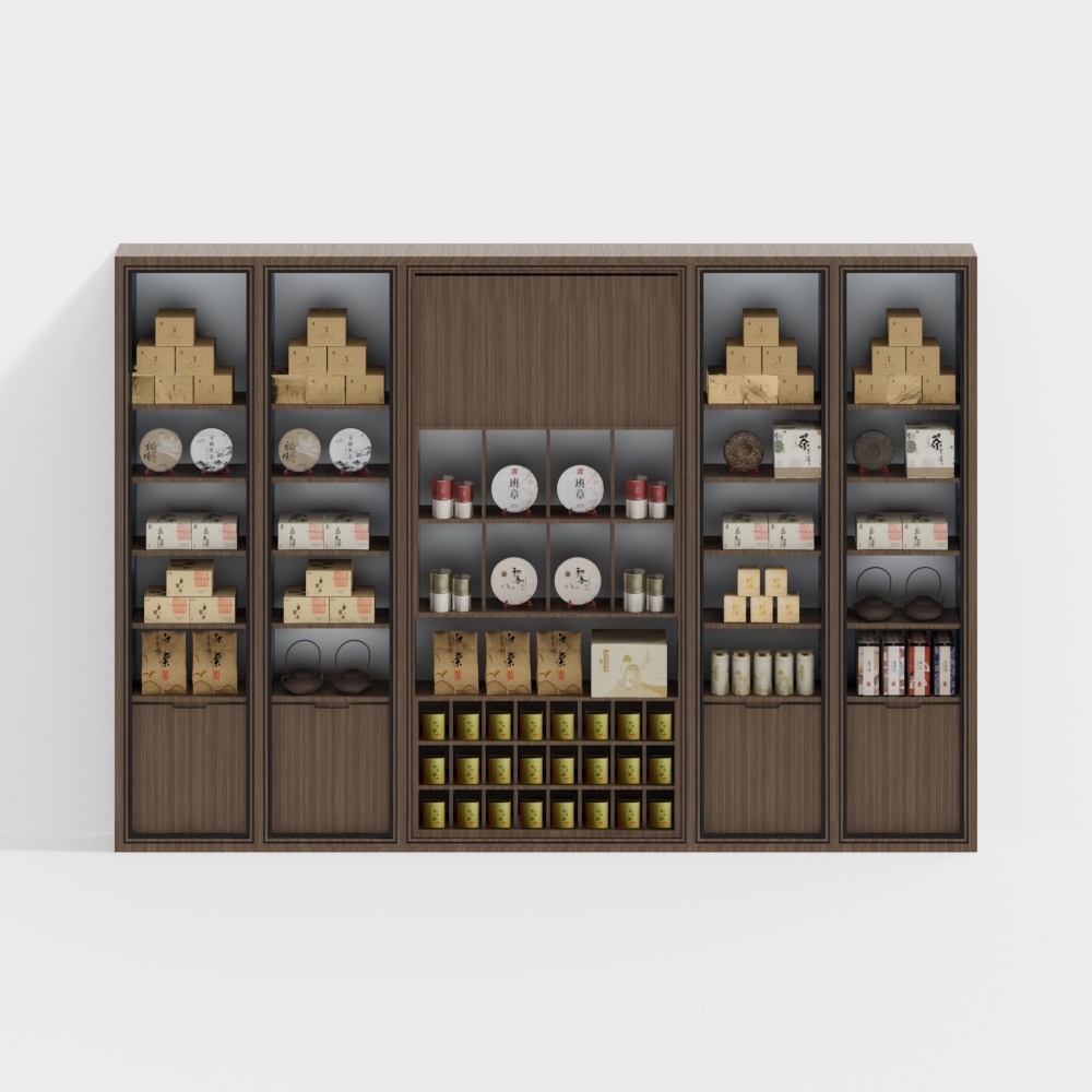 Tea cabinet against the wall