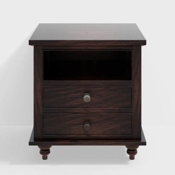 Charming Vintage Nightstand 3D model