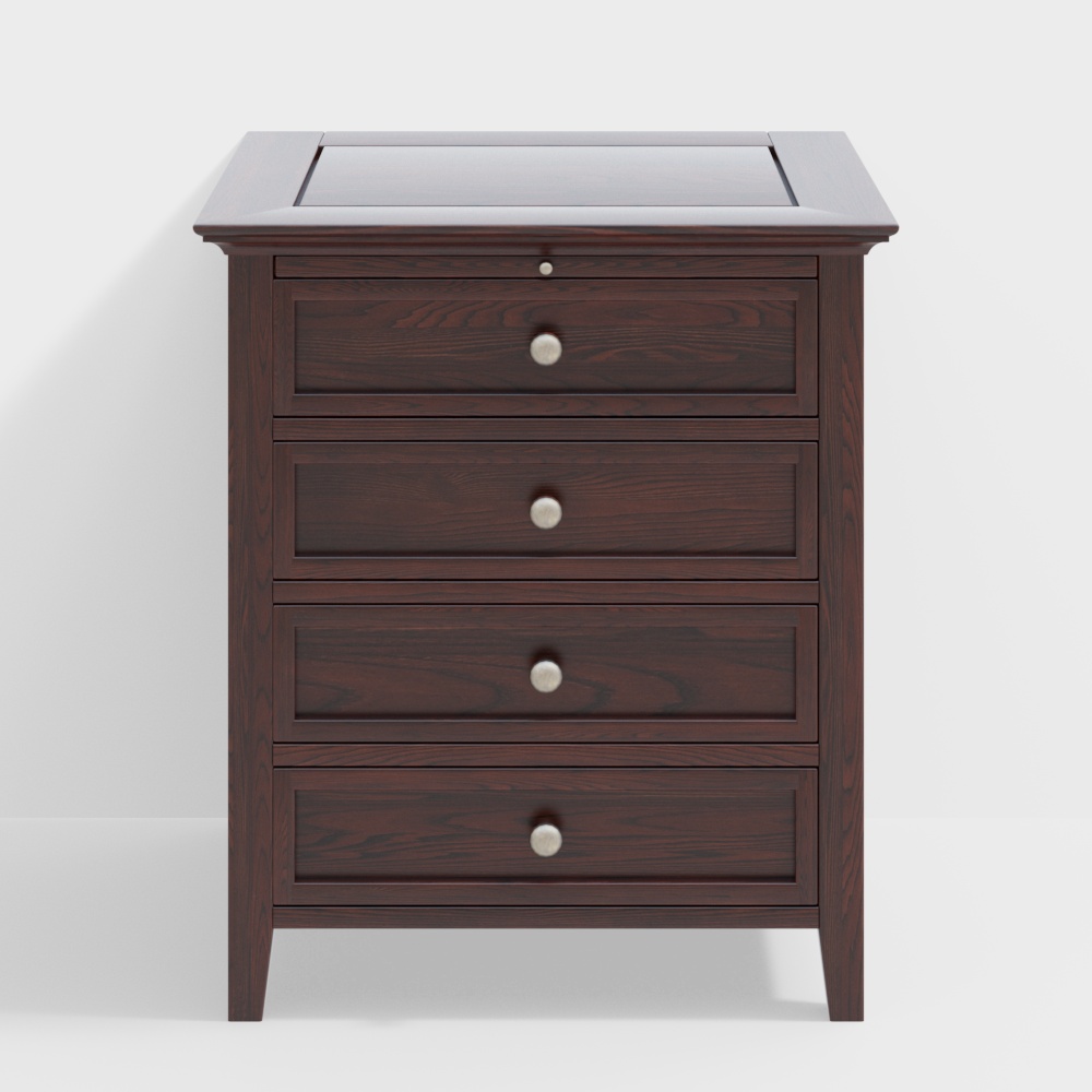 American solid wood bedside table