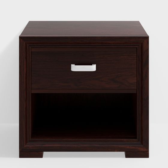 Elegant Low Poly Nightstand 3D model