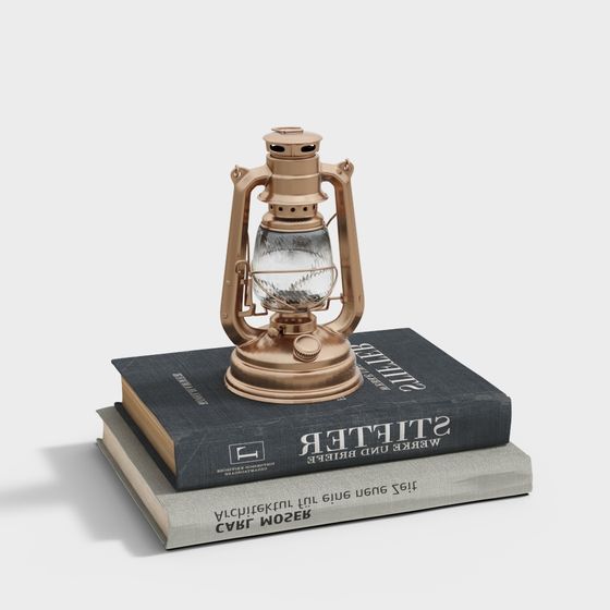 Vintage Oil Lamp 3D model