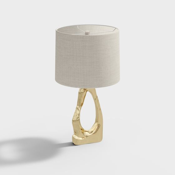 Elegant Low-Poly Table Lamp 3D model