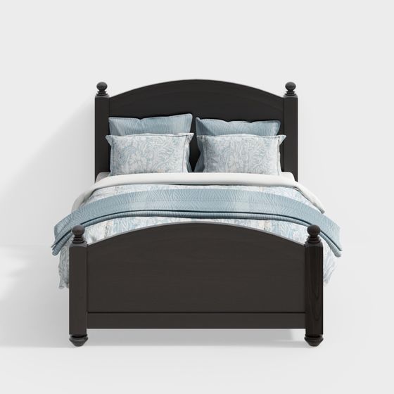 Elegant Bed Frame 3D model for Modern Spaces