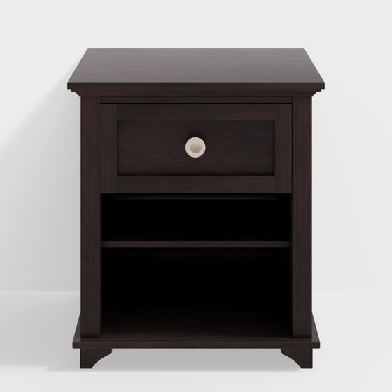 Stylish Minimalist Nightstand 3D model