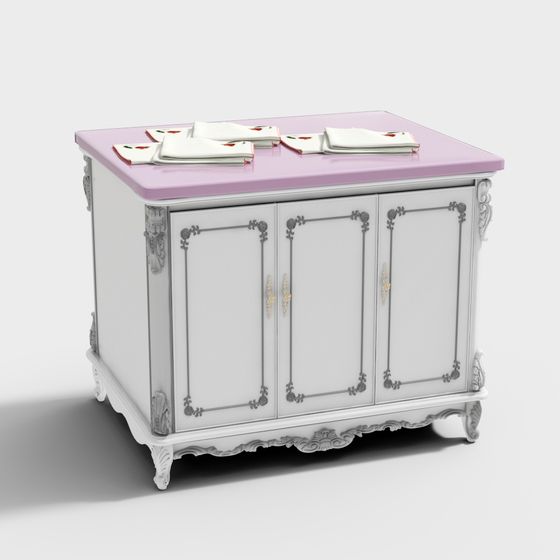 Elegant Vintage Palace Cabinet 3D model for Creative Projects