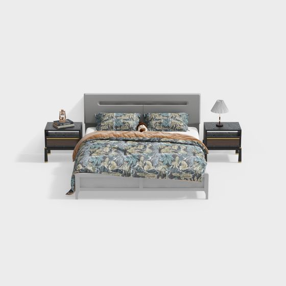 Urban Retreat 3D model Bed for Modern Interiors