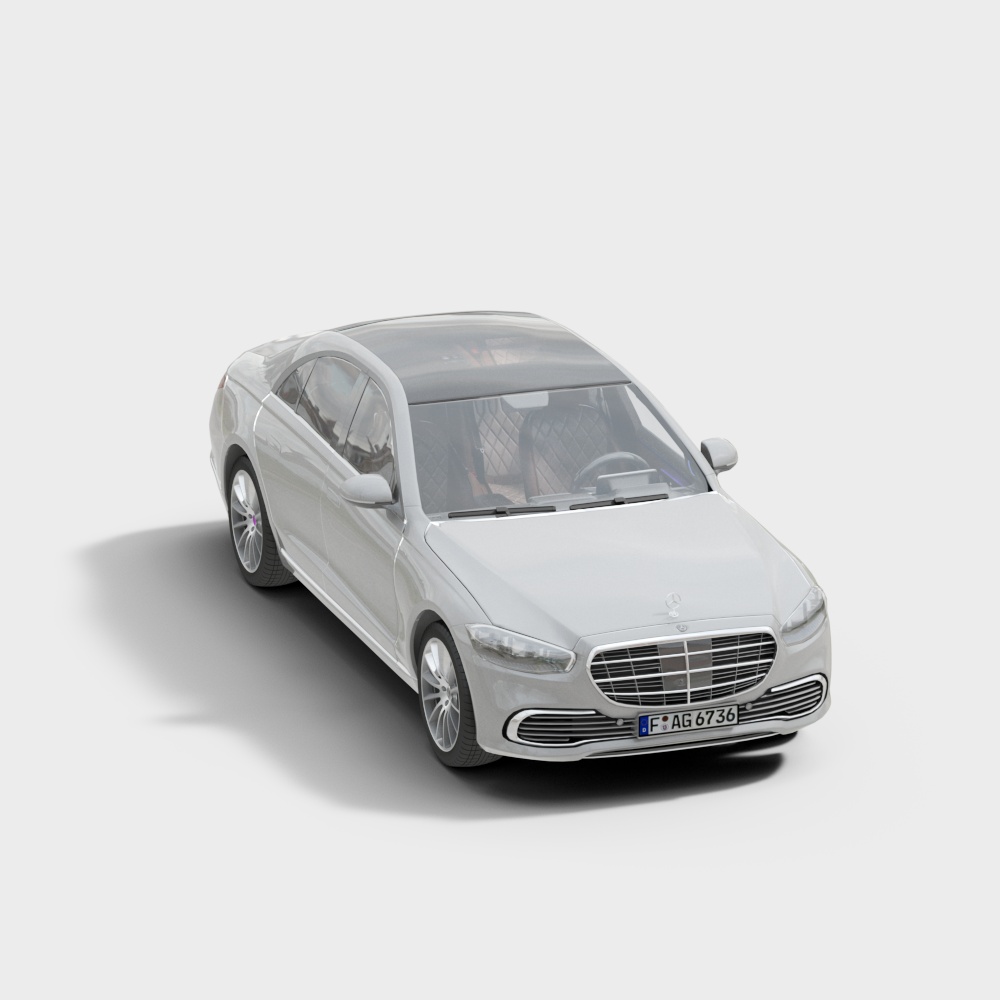 Elegant Low-Polygon Luxury Car 3D model