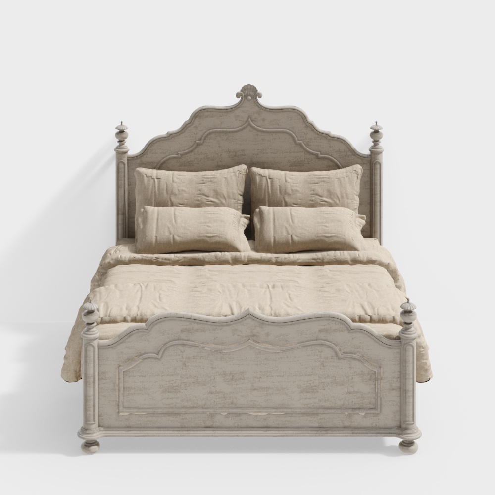American country style double bed