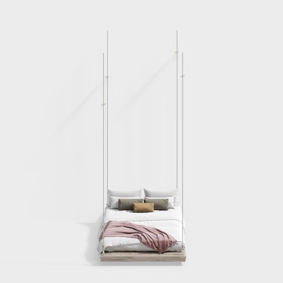 Modern Minimalist Hanging Bed 3D model: Aerial Dream
