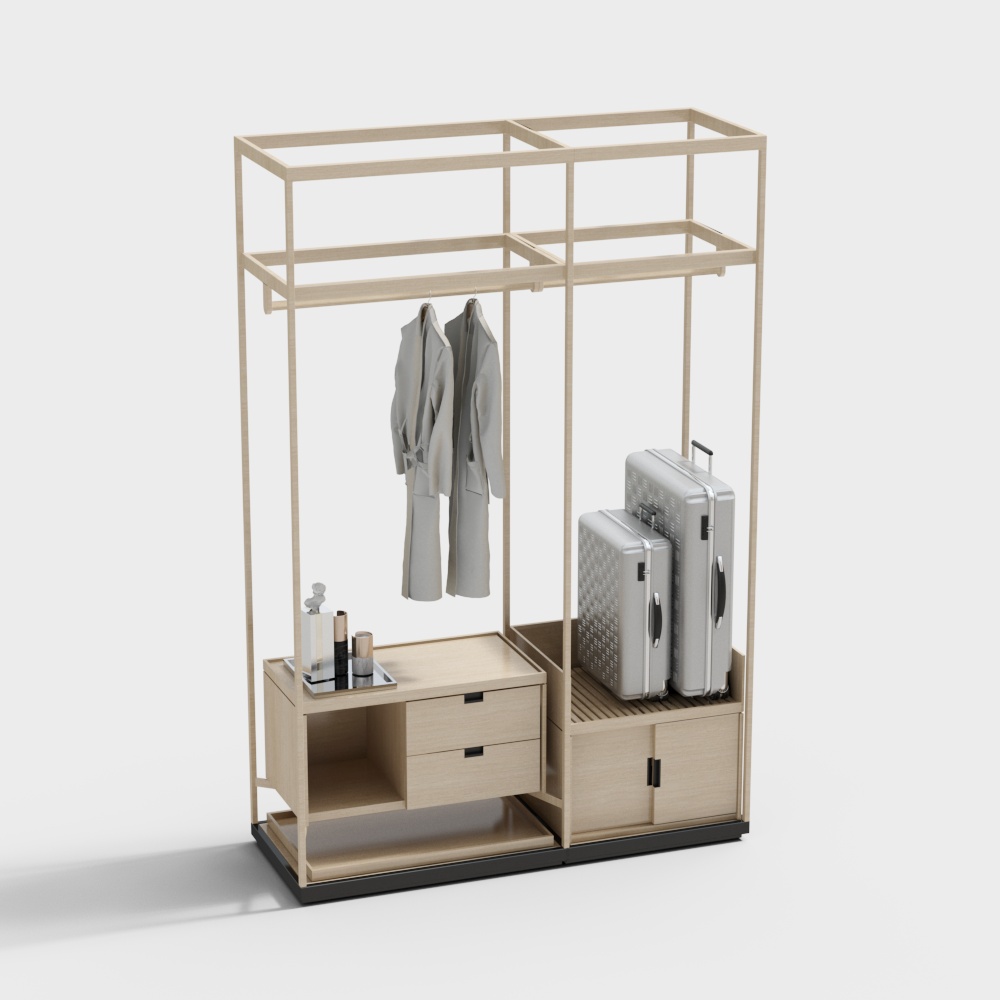 Hotel room wooden clothes hanger