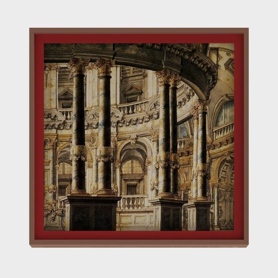 Classic Roman Column Hall 3D model for Design Projects