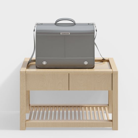 Samson Suitcase with Wooden Shelf 3D model