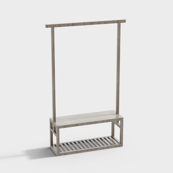 Stylish Low-Polygon Clothes Hanger 3D model