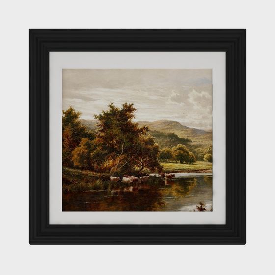 Serene Mountain Stream 3D model