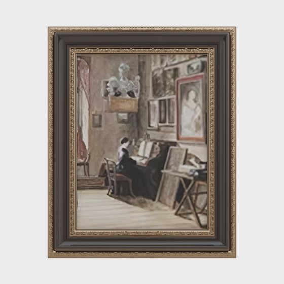 Artist's Studio Low-Poly 3D Model