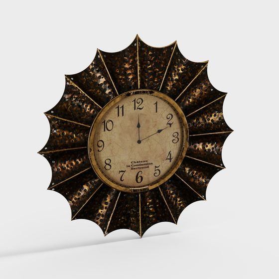 Vintage Style Clock 3D Model Design