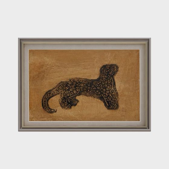 Retro Modern Low-Poly Leopard Shadow 3D model