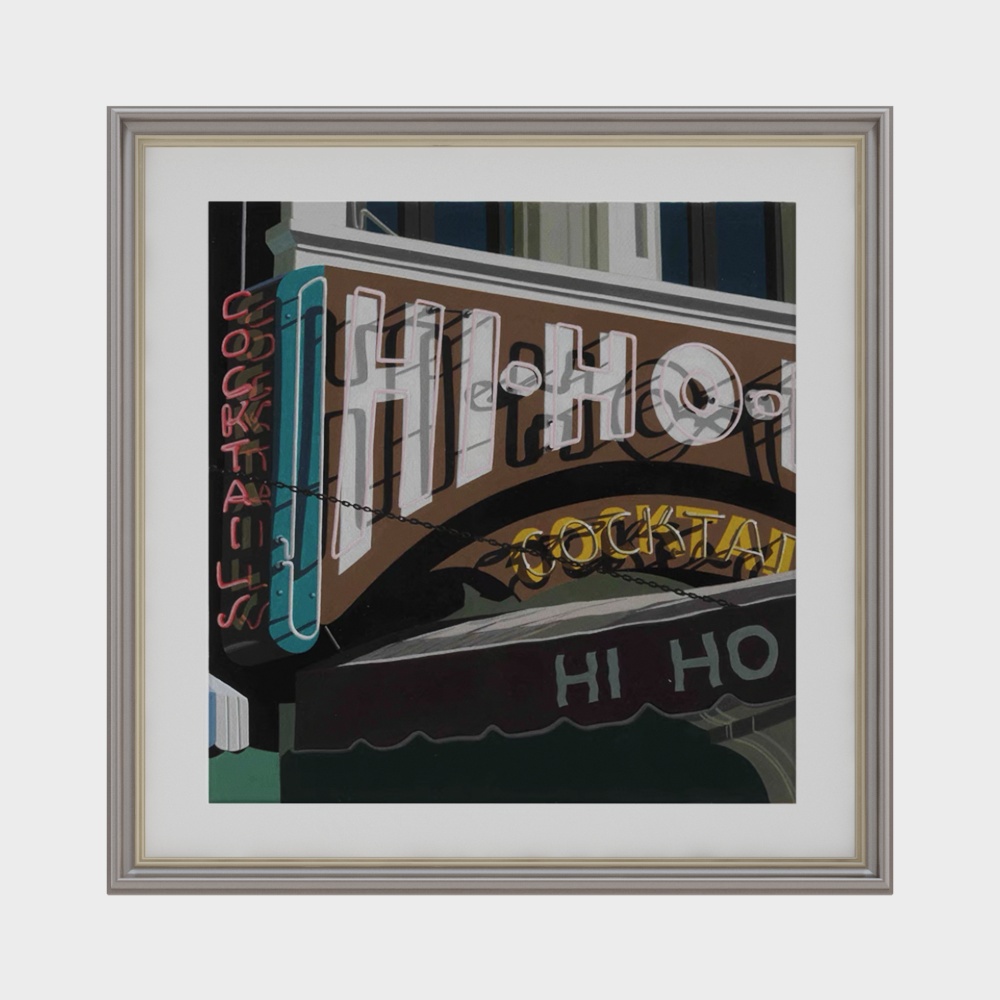Retro Neon Hi Ho Cocktail Bar 3D model