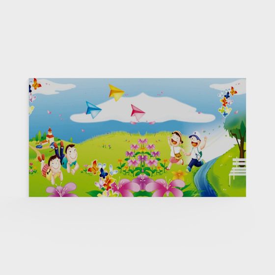 Dreamland 3D model: A Colorful Playground