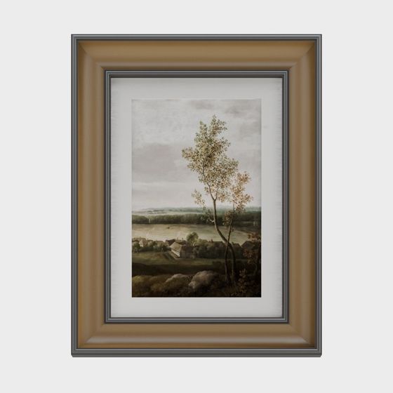 Vintage Countryside Landscape 3D model