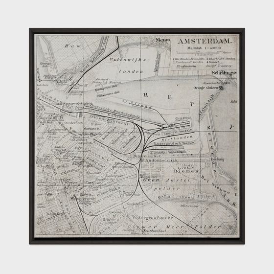 Amsterdam Vintage Map 3D model