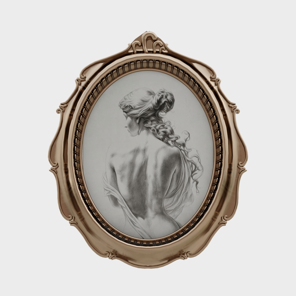 Classical Portrait Frame 3D model