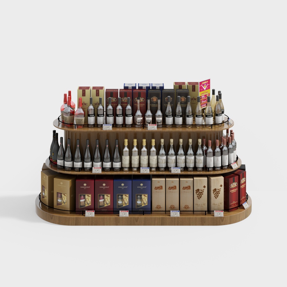 Supermarket wine shelves