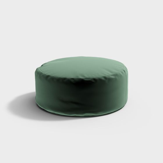Stylish Round Bean Bag 3D model for Contemporary Spaces