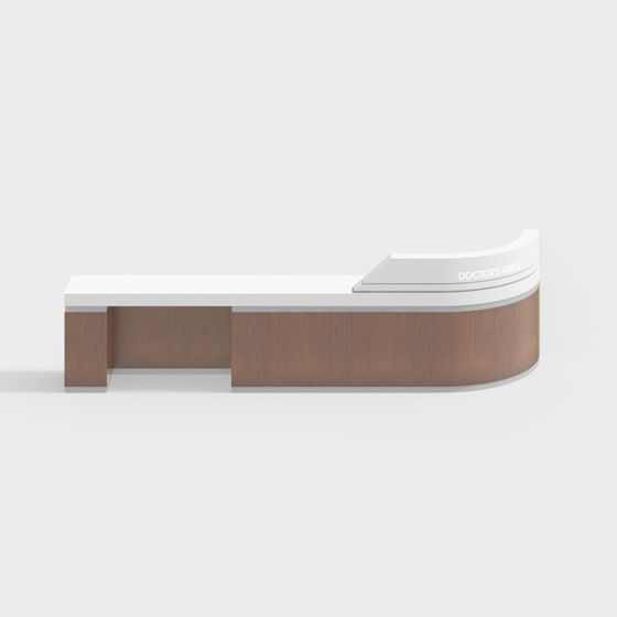 Elegant Doctor Reception Desk 3D model