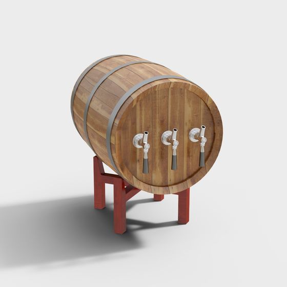 Vintage Beer Barrel 3D model