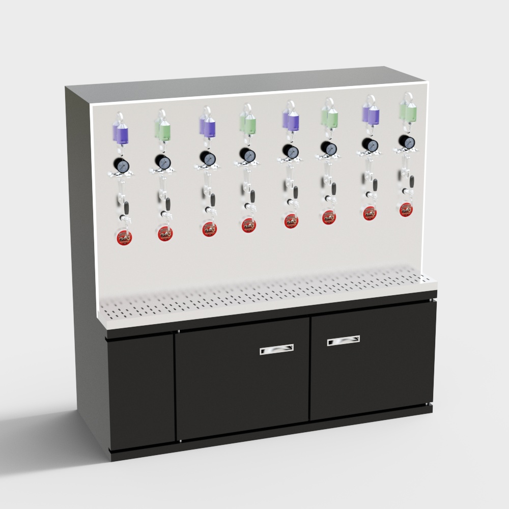 Stylish Low-Poly Beer Dispenser 3D model