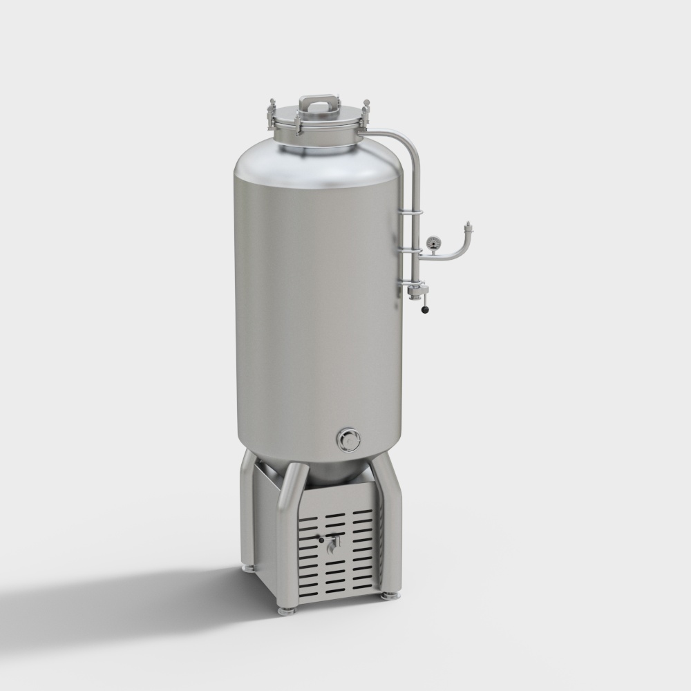 Industrial Stainless Steel Fermentation Tank 3D model