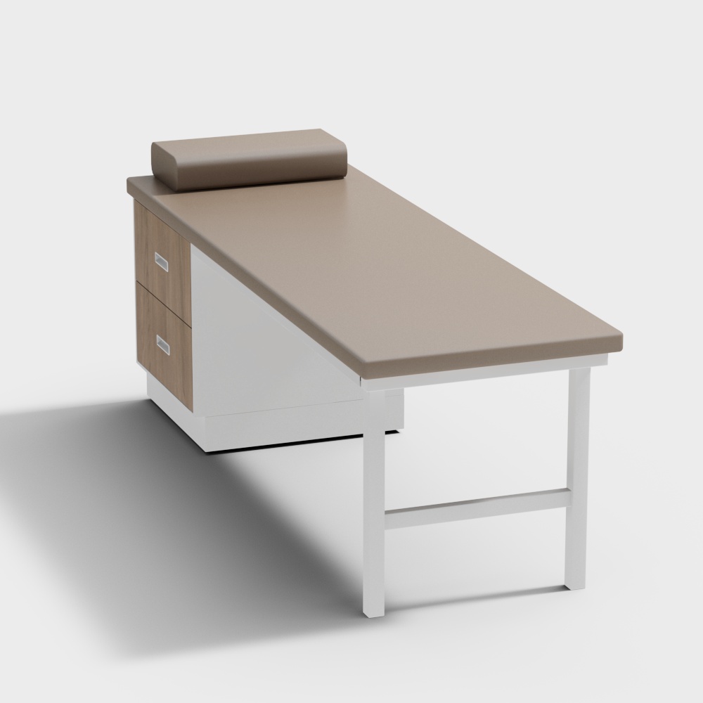 เตียงคลินิกในห้องกายภาพบำบัดของพิพิธภัณฑ์การแพทย์แผนจีน